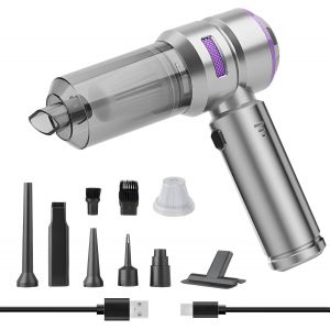 Aspirateur Main Sans Fil 4 En 1-Aspirateur Voiture Mini Ultra-Puissant(22000 Pa) Avec Fonction Soufflage.Idéal Pour Un Usage Domestique Et Automobile - Neuf