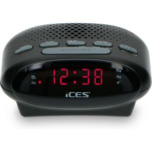 Lenco ICR-210 Black - Radio-r&eacute;veil FM, Radio-r&eacute;veil, Tuner PLL-FM, Fonctionnement sur piles, R&eacute;veil, Fonction double alarme, Fonction snooze, &Eacute;cran LED, Noir - Neuf