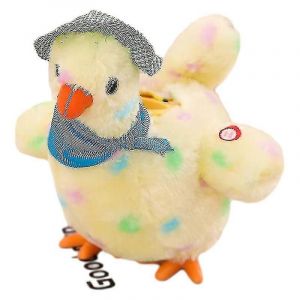 Jouet en peluche poule pondeuse peut pondre des ?ufs dr&ocirc;le jouet en peluche &eacute;lectrique poup&eacute;e cadeau-jaune - Neuf