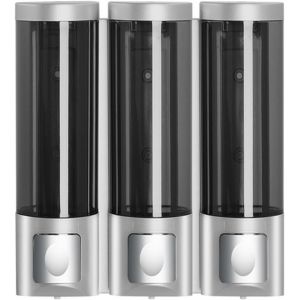 KAL-Distributeur De Savon 3 En 1, Sans Perçage, 3 Chambres, Distributeur De Savon Mural Pour Douche, Shampooing Et Après-Shampoing, Distributeur De Gel Douche Avec Serrure À Clé Pour Salle De - Neuf