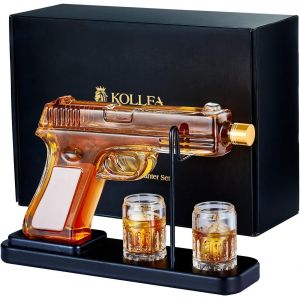 Mevronisshop-Ensemble Carafe &Agrave; Whisky De 15 Oz Et Verres &Agrave; Whisky De 2 Oz, Distributeur De Whisky Pour Liqueur Scotch Bourbon, Coffrets Cadeaux De No&euml;l Pour Hommes Papa, Cadeaux D'anniversaire Unique - Neuf