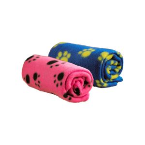 Lot De 2 Couvertures Pour Chiens Et Chats, En Polaire, 100 X 70 Cm, Lavables En Machine, Id&eacute;ales Pour Les Voyages Et La Protection Du Canap&eacute;. - Neuf