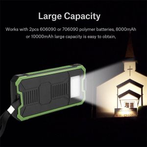 Chargeur Portable De La Banque D'&eacute;nergie Solaire 20000mah,Chargeur &Agrave; Panneau Solaire Double Usb Avec Charge Rapide,Bricolage De Chargeur De T&eacute;l&eacute;phone Solaire Pour L'urgence De - Neuf