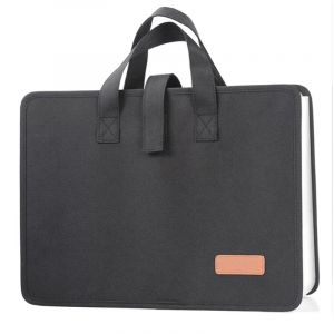 Classeur De Documents Extensible &Agrave; 13 Pochettes Avec Poign&eacute;e Organiseur Fichiers En Accord&eacute;on Capacit&eacute; Taille A4 Noir - Neuf