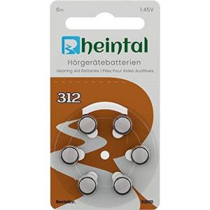 30 Piles auditives A312 /Pile auditive PR41 / Piles pour appareils auditifs / 312AE A312 1.45V - 160mAh - Couleur : Marron - Neuf