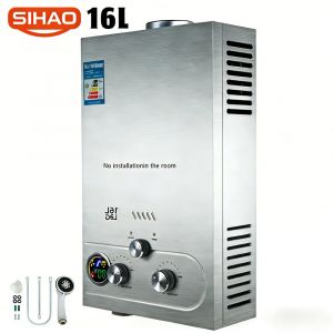 Chauffe-eau 16L, chauffe-eau &agrave; temp&eacute;rature constante - SIHAO - chauffe-eau instantan&eacute; en acier inoxydable de haute qualit&eacute; - Neuf