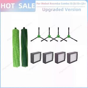 Pieces de rechange pour iRobot Roomba Combo j5, j5+ Plus, i5, i5+ Plus, rouleau, brosse laterale, filtre HEPA, sac a poussiere - Neuf