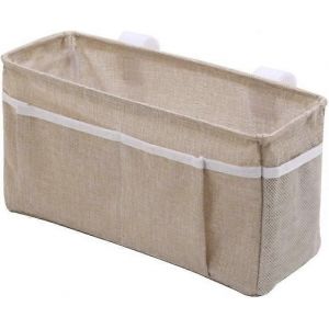 Sac De Rangement De Chevet,Table De Chevet Suspendue,Panier De Chevet Suspendu,Pour Lit Superposé,Télécommande Tv (Beige) - Neuf