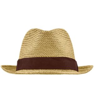 Chapeau - Mb6597 - Beige Clair Et Chocolat - Neuf