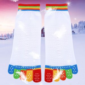 Chaussettes En Coton Colorees Avec Picots Antiderapants En Silicone Pour Exercices De Yoga Et De Gym (Blanches) - Neuf