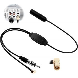 Adaptateur Splitter Actif Dab pour Voiture-Compatible avec JVC,Kenwood,Sony,Alpine,Pioneer,Convertit Signaux VHF/FM en Dab/Dab+,Installation Plug&Play - Neuf