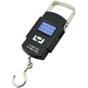 Balance électronique portable WeiHeng Mini balance numérique Balance à bagages suspendus Balance Poche pratique Poids 50kg LCD Double précision - Neuf