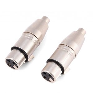 adaptateur de connecteur de microphone audio XLR femelle a 3 broches vers RCa femelle, 2 pieces - Neuf
