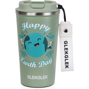 Tzf-Mug Isotherme Terre 500ml, R&eacute;utilisable Tasse Cafe De Voyage Pour &Eacute;cologiste Gar&ccedil;on Fille Cadeau - Neuf