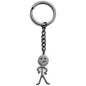Kal-Porte-Cl&eacute;s Smiley En Acier Inoxydable Avec Pendentif En Forme De Doigt D'honneur - Neuf