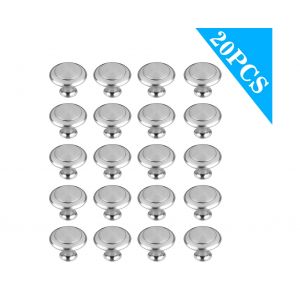20 poign&eacute;es de meuble en acier inoxydable de 28 mm avec vis - Neuf