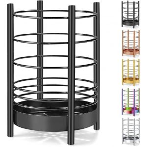 Chenquansarl-Porte-Ustensiles De Cuisine Noir Pour Comptoir Cuisine, Pots À Ustensiles En Acier Inoxydable, Organisateur Panier Rangement Avec Revêtement Titane (Noir/7.4'x5.2') - Neuf