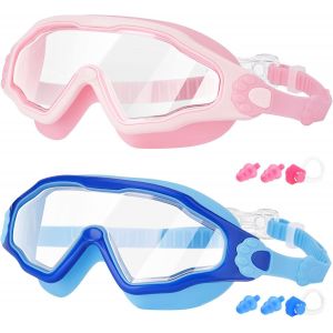 Letnerny-Lot De 2 Paires De Lunettes De Natation Pour Enfants De 6 À 14 Ans, Sangle À Dégagement Rapide Anti-Fuite Pour Enfants - Neuf