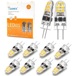 Kalsw-Ampoules Led G4,Variable Ac/Dc 12-24v Blanc Naturel 4000k Mini Ampoule Led 120lm,1.2w Remplace 10w-15w G4 Halogène,Pour Cuisine,Hotte(Lot De 10) - Neuf