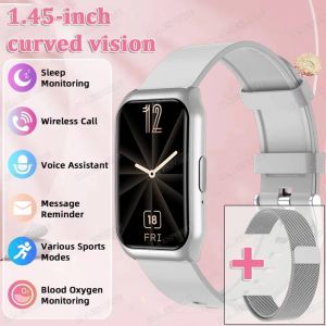 Pour Android Ios Bracelet Intelligent Femmes Smartwatch Hommes Fréquence Cardiaque Sang Oxygène Étanche Sport Bracelet Intelligent Montre Pour Dames+Cadeau.Silver Milan. - Neuf
