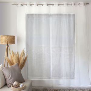 Voilage Plumetis En Organza Avec ?illets - Neuf