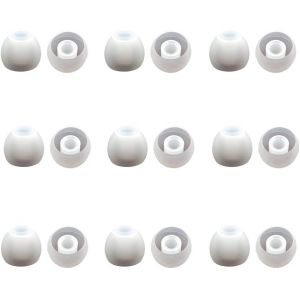 KAL-Coussinet En Silicone Pour Écouteurs 9 Paires (18 Pièces), Embouts D'Écouteurs De Remplacement Compatible Avec La Plupart Des Écouteurs (Translucide, Grande) - Neuf