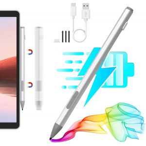 Stylet Surface Pen Pour Microsoft Surface Pro 11/10/9/8/X/7+/7/6/5/4/3, Surface Go 4/3/2/1, Surface Laptop/Studio/Book 4/3/2/1 Avec Rejet De La Paume, 4096 Niveaux De Pression, Rechargeable - Neuf