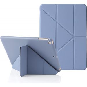 KALANKA-Origami &Eacute;tui pour iPad 9,7"" 6&egrave;me 2018 et 5&egrave;me 2017, et Compatible avec iPad 9,7"" Air 2013 et Air 2&egrave;me 2014, Plusieurs Angles de Vue, Coque en Silicone Lisse, Veille/R&eacute;veil Automatique (Gris L - Neuf