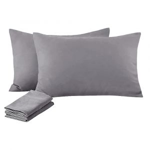 1 Paire De Housses D'oreiller, Fermeture Éclair Cachée, Housse D'oreiller Pour Dormeur Latéral, Housse D'oreiller 50x70cm Gris - Neuf
