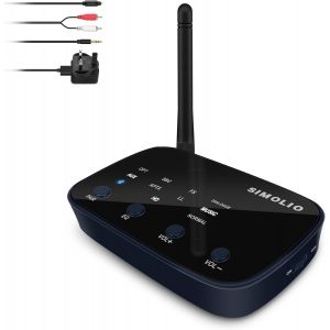 JH-211 Récepteur Audio sans Fil aptX Low LatenaptX HD,Adaptateur Bluetooth 5.0 pour Système Stéréo Domestique,EQ (Clarté Vocale Accrue,Richer Music,Son Bien équilibré),Optical RCA AUX - Neuf