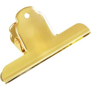 Eryi-Grande Pince À Dessin Dorée - 3 Pcs Bulldog Clip Doré 145mm Grand Format Pinces Reliure En Métal Grosse Pour Art Journal, Papier Aquarelle, Carton, Bureaum, Cuisine (Or) - Neuf