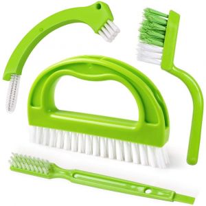 4 Pièces de Coulis de Pinceau, le Coulis de Brosse, Coulis Nettoyant Pinceau, de salle de Bain-Plancher de la Cuisine de Ménage (Vert) - Neuf