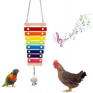 Jouet En Bois Xylophone,Jouet Musical Femelle Suspensible Avec 8 Clés En Métal Et 1 Meule - Neuf