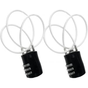 2pcs cadenas cable acier code long 50cm, Cadenas de S&eacute;curit&eacute; &agrave; Combinaison &agrave; 3 Chiffres pour Valise Sac de Voyage Casier (50cm 2pcs) - Neuf