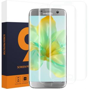 KAL-Lot De 2 Films De Protection D'&Eacute;cran En Verre Blind&eacute; Pour Samsung Galaxy S7 Edge - Bords 3D - Anti-Bulles - Anti-Rayures - Anti-Traces De Doigts - Film De Protection D'&Eacute;cran Samsung S7 Edge - Neuf