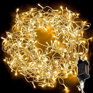 JGD-Guirlande lumineuse pour sapin de No&euml;l 300 LED 30 m Blanc chaud avec c&acirc;ble transparent &iquest; Guirlande lumineuse de f&ecirc;te avec fonction m&eacute;moire, distance de l'ampoule 10 cm &iquest; Convient pour une utilisa - Neuf