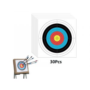 Lot De 30 Cibles En Papier &Agrave; 10 Anneaux Pour L'entra&icirc;nement Au Tir &Agrave; L'arc - Neuf