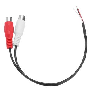 KALANKA-Câble Audio Prise Jack Femelle RCA Connecteur Femelle pour Haut-Parleur Fiche Jack vers Fil Nu Adaptateur de Câble Audio pour Amplificateur, Récepteurs, Enceintes, Câble de 0,25m - Neuf