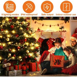 Guirlande Lumineuse Int&eacute;rieur Exterieure 300 Led 30M Guirlande Lumineuse Sapin de Noel Lumiere Sapin Led Electrique Deco Noel - Neuf