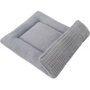 Tapis De Lit Pour Chien, Coussin Pour Chat Doux Et Chaud, Lavable En Machine, Canap&eacute; Pour Animaux De Compagnie &Agrave; Double Usage Ps085 (75x50 Cm, Full Grey) - Neuf