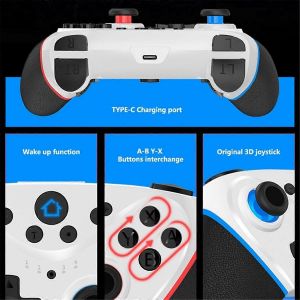 Pour Android Pc 360 Steam Tv Box Switch Sans Fil Bluetooth Multifonction Pratique Pratique Gamepa - Neuf