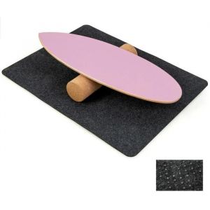 Appareil Abdo Planche D&iquest;&Eacute;quilibre Avec Rouleau De Li&egrave;ge Costway Tapis Antid&eacute;rapant Charge 227 Kg Compos&eacute; De 8 Couches Rose - Neuf