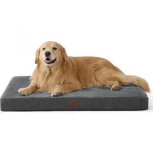 Bedsure Matelas Chien Memoire De Forme - Coussin Grande Taille Orthopedique, Tapis Lavable Et Antiderapant, Lit Pour Chien Interieur - Neuf