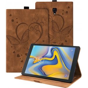 LORANKA-Coque pour Samsung Galaxy Tab A 10.5 Pouce (SM-T590/SM-T595) 2018 Housse Papillon Mod&egrave;le de Cuir PU avec Fonction Support &Eacute;tui de Protection Tablette pour Samsung Galaxy Tab A 10.5" (Brun) - Neuf
