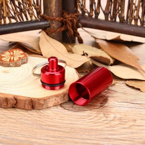 Mini Pilulier Etanche En Aluminium, Porte-Capsules, Porte-Cles - Neuf