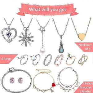 Calendrier De L'avent 2022 Pour Femmes Et Filles, 24 Surprises Avec Colliers, Boucles D'oreilles, Bagues, Bracelets Et Bracelets De Cheville, Bijoux Fantaisie De Haute Qualité Dxldv - Neuf