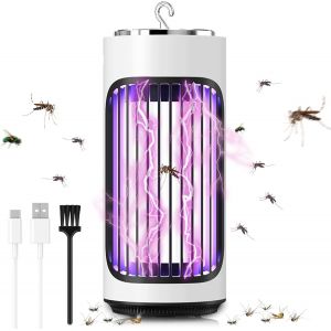 KALANKA-Lampe Anti Moustique Électrique, Rechargeable USB Electrique Anti Moustique, 4W 3600V UV Piège à Insectes éLectrique Extérieur et Intérieur Lampe Moustiques pour la Maison, Cuisine, Camping, - Neuf