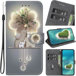 KAL-&Eacute;tui Pour Samsung Galaxy A05S,Coque Housse En Cuir &Agrave; Clapet Motifs Peinture Animaux Ou Fleurs Ou Papillons Antichoc Bourse Poche Pour Samsung Galaxy A05S,Color&eacute; -5 - Neuf