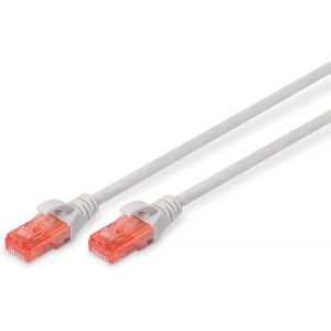 KAL-Câble Lan Cat 6-15M - Rj45 Câble Réseau - Utp Non Blindé - Compatible Cat-6A & Cat-5E - Gris - Neuf