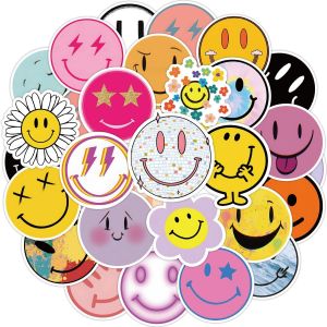 50 Pcs Visage Heureux Autocollants, Amusant et Mignon d'Anime Émoticône Autocollants, Autocollants en Vinyle Imperméable à l'eau, pour Bouteille d'Eau Portable Téléphone Tasses Alb - Neuf